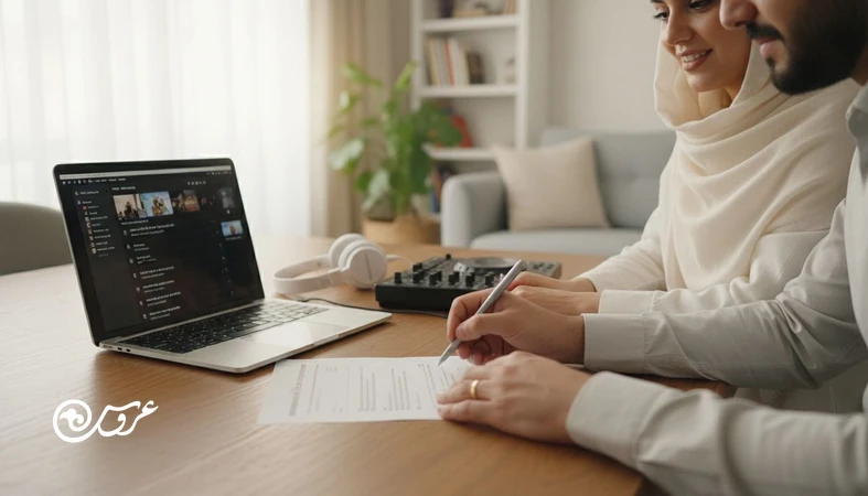 انتخاب دی جی یا گروه موسیقی برای عروسی؛ میز برنامه ریزی با پلی لیست، قرارداد و تجهیزات موسیقی