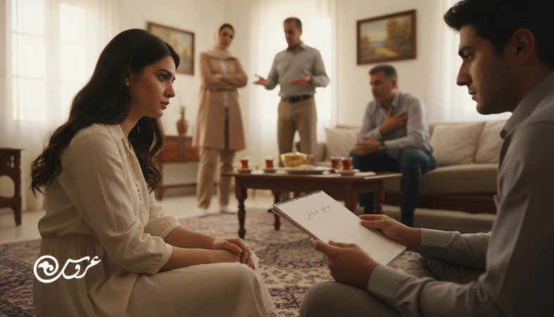 مدیریت تعارض خانواده عروس و داماد قبل از عروسی با گفت وگوی محترمانه و مرزبندی در فضای خانه