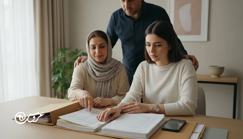 عروس در حال برنامه ریزی عروسی در خانه؛ مرز حمایت خانواده و کنترل در تصمیم گیری های مراسم