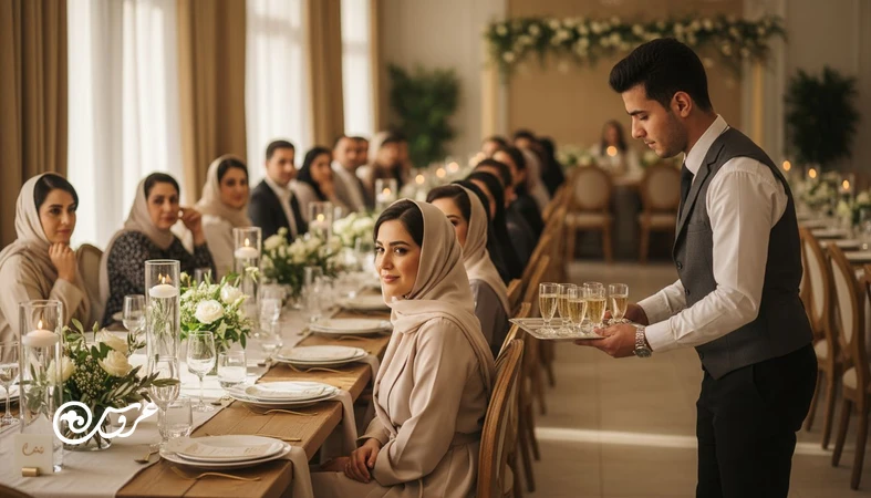 تجربه مهمان در عروسی با پذیرایی منظم، زمان بندی درست و فضای راحت؛ فراتر از تنوع منو